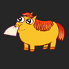 yellow and red fat pony icon