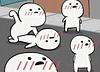 Bunch of people dropping everything to blush in a daze